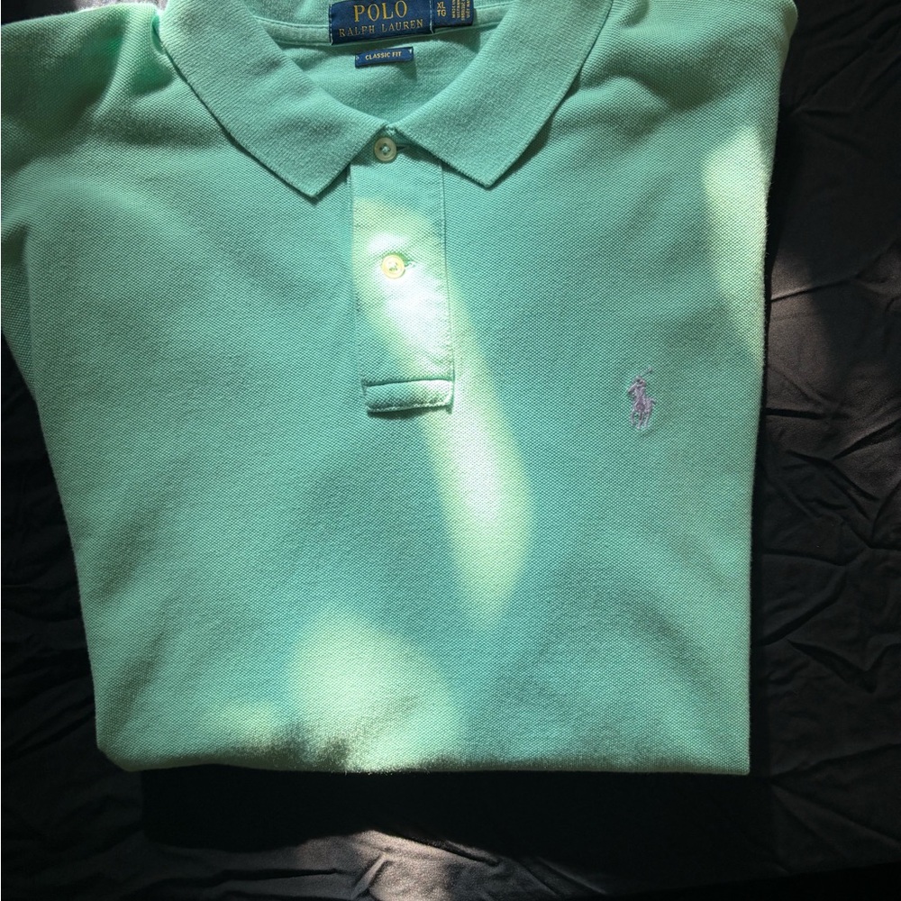Polo by Ralph Lauren Men's Mint Green Polo Sweater
